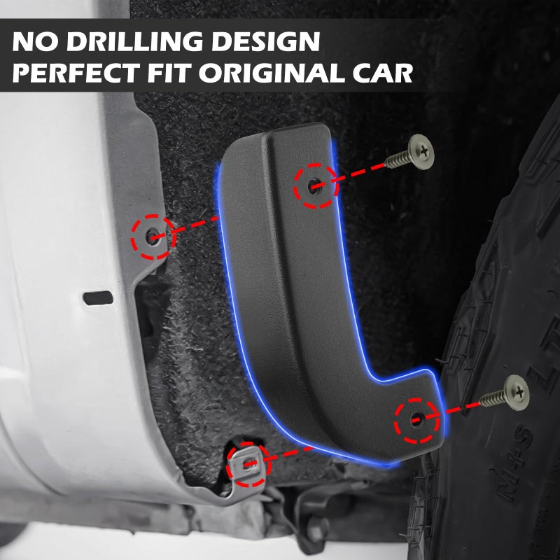 TECHPICCO Mud Flap Remove مناسب لـ Chevy Silverado 2019-2025، واقيات الطين Mudflaps محذوفة متوافقة مع ملحقات شيفروليه سيلفرادو 1500 2019-2025 - Image 5